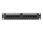 PATCH PANEL 12 PORT 1U 10" KAT.5E UTP CZARNY LANBERG