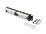 PATCH PANEL 12 PORT 1U 10" KAT.6 UTP CZARNY LANBERG
