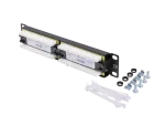 PATCH PANEL 12 PORT 1U 10" KAT.6 UTP CZARNY LANBERG