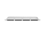 PATCH PANEL 24 PORT 0.5U 19" KAT.5E UTP Z ORGANIZEREM KABLOWYM SZARY LANBERG