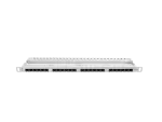PATCH PANEL 24 PORT 0.5U 19" KAT.5E UTP Z ORGANIZEREM KABLOWYM SZARY LANBERG