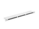 PATCH PANEL 24 PORT 0.5U 19" KAT.6 FTP Z ORGANIZEREM KABLOWYM EKRANOWANY SZARY LANBERG