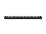PATCH PANEL 24 PORT 1U 19" GNIAZDO TYP F BECZKA CZARNY LANBERG
