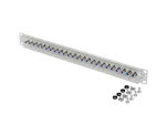 PATCH PANEL 24 PORT 1U 19" GNIAZDO TYP F BECZKA SZARY LANBERG