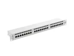 PATCH PANEL 24 PORT 1U 19" KAT.5E FTP Z ORGANIZEREM KABLOWYM EKRANOWANY SZARY LANBERG