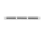 PATCH PANEL 24 PORT 1U 19" KAT.5E FTP Z ORGANIZEREM KABLOWYM EKRANOWANY SZARY LANBERG