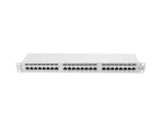 PATCH PANEL 24 PORT 1U 19" KAT.5E FTP Z ORGANIZEREM KABLOWYM EKRANOWANY SZARY LANBERG