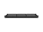 PATCH PANEL 24 PORT 1U 19" KAT.5E UTP Z ORGANIZEREM KABLOWYM CZARNY LANBERG