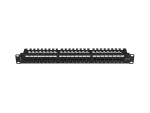 PATCH PANEL 24 PORT 1U 19" KAT.5E UTP Z ORGANIZEREM KABLOWYM CZARNY LANBERG