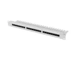 PATCH PANEL 24 PORT 1U 19" KAT.5E UTP Z ORGANIZEREM KABLOWYM SZARY LANBERG