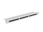 PATCH PANEL 24 PORT 1U 19" KAT.5E UTP Z ORGANIZEREM KABLOWYM SZARY LANBERG