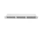 PATCH PANEL 24 PORT 1U 19" KAT.6 FTP Z ORGANIZEREM KABLOWYM EKRANOWANY SZARY LANBERG