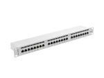 PATCH PANEL 24 PORT 1U 19" KAT.6 FTP Z ORGANIZEREM KABLOWYM EKRANOWANY SZARY LANBERG