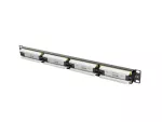 PATCH PANEL 24 PORT 1U 19" KAT.6 UTP CZARNY LANBERG