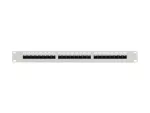 PATCH PANEL 24 PORT 1U 19" KAT.6 UTP Z ORGANIZEREM KABLOWYM SZARY LANBERG
