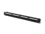 PATCH PANEL 24 PORT 1U 19" KAT.6A UTP CZARNY LANBERG