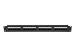PATCH PANEL 24 PORT 1U 19" KAT.6A UTP CZARNY LANBERG
