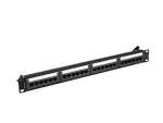PATCH PANEL 24 PORT 1U 19" KAT.6A UTP CZARNY LANBERG