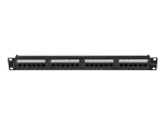 PATCH PANEL 24 PORT 1U 19" KAT.6A UTP CZARNY LANBERG