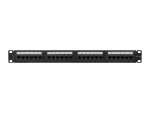 PATCH PANEL 24 PORT 1U 19" KAT.6A UTP CZARNY LANBERG