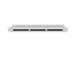 PATCH PANEL 24 PORT 1U 19" KAT.6A UTP Z ORGANIZEREM KABLOWYM SZARY LANBERG