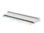 PATCH PANEL 24 PORT 1U 19" KAT.7 FTP Z ORGANIZEREM KABLOWYM EKRANOWANY SZARY LANBERG