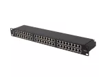 PATCH PANEL 48 PORT 1U 19" KAT.5E FTP Z ORGANIZEREM KABLOWYM EKRANOWANY CZARNY LANBERG