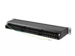PATCH PANEL 48 PORT 1U 19" KAT.5E FTP Z ORGANIZEREM KABLOWYM EKRANOWANY CZARNY LANBERG