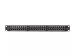 PATCH PANEL 48 PORT 1U 19" KAT.5E FTP Z ORGANIZEREM KABLOWYM EKRANOWANY CZARNY LANBERG