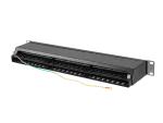 PATCH PANEL 48 PORT 1U 19" KAT.5E FTP Z ORGANIZEREM KABLOWYM EKRANOWANY CZARNY LANBERG
