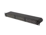 PATCH PANEL 48 PORT 1U 19" KAT.5E FTP Z ORGANIZEREM KABLOWYM EKRANOWANY CZARNY LANBERG