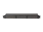 PATCH PANEL 48 PORT 1U 19" KAT.5E FTP Z ORGANIZEREM KABLOWYM EKRANOWANY CZARNY LANBERG