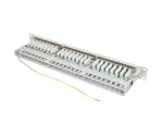 PATCH PANEL 48 PORT 1U 19" KAT.6 FTP Z ORGANIZEREM KABLOWYM EKRANOWANY SZARY LANBERG