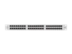 PATCH PANEL 48 PORT 1U 19" KAT.6 FTP Z ORGANIZEREM KABLOWYM EKRANOWANY SZARY LANBERG
