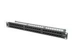 PATCH PANEL 48 PORT 1U 19" KAT.6 UTP CZARNY LANBERG