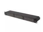 PATCH PANEL 48 PORT 1U 19" KAT.6A FTP Z ORGANIZEREM KABLOWYM EKRANOWANY CZARNY LANBERG