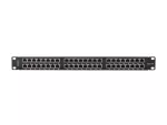 PATCH PANEL 48 PORT 1U 19" KAT.6A FTP Z ORGANIZEREM KABLOWYM EKRANOWANY CZARNY LANBERG