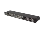 PATCH PANEL 48 PORT 1U 19" KAT.6A FTP Z ORGANIZEREM KABLOWYM EKRANOWANY CZARNY LANBERG