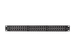 PATCH PANEL 48 PORT 1U 19" KAT.6A FTP Z ORGANIZEREM KABLOWYM EKRANOWANY CZARNY LANBERG
