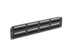 PATCH PANEL 48 PORT 2U 19" KAT.5E UTP CZARNY LANBERG