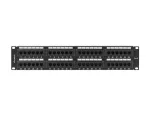 PATCH PANEL 48 PORT 2U 19" KAT.6 UTP CZARNY LANBERG