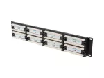 PATCH PANEL 48 PORT 2U 19" KAT.6 UTP CZARNY LANBERG