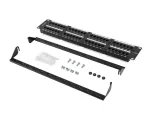 PATCH PANEL 48 PORT 2U 19" KAT.6 UTP CZARNY LANBERG