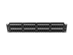 PATCH PANEL 48 PORT 2U 19" KAT.6 UTP CZARNY LANBERG