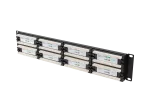 PATCH PANEL 48 PORT 2U 19" KAT.6 UTP CZARNY LANBERG