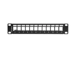PATCH PANEL PUSTY 12 PORT 1U 10" FTP Z ORGANIZEREM DO MODUŁÓW KEYSTONE CZARNY LANBERG