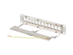 PATCH PANEL PUSTY 12 PORT 1U 10" FTP Z ORGANIZEREM DO MODUŁÓW KEYSTONE SZARY LANBERG