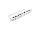 PATCH PANEL PUSTY 12 PORT 1U 10" Z ORGANIZEREM DO MODUŁÓW KEYSTONE SZARY LANBERG
