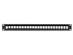 PATCH PANEL PUSTY 24 PORT 1U 19" DO MODUŁÓW KEYSTONE CZARNY LANBERG
