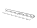 PATCH PANEL PUSTY 24 PORT 1U 19" DO MODUŁÓW KEYSTONE SZARY LANBERG